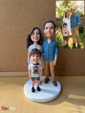 Fully Customizable Triple Bobbleheads（person or pet）